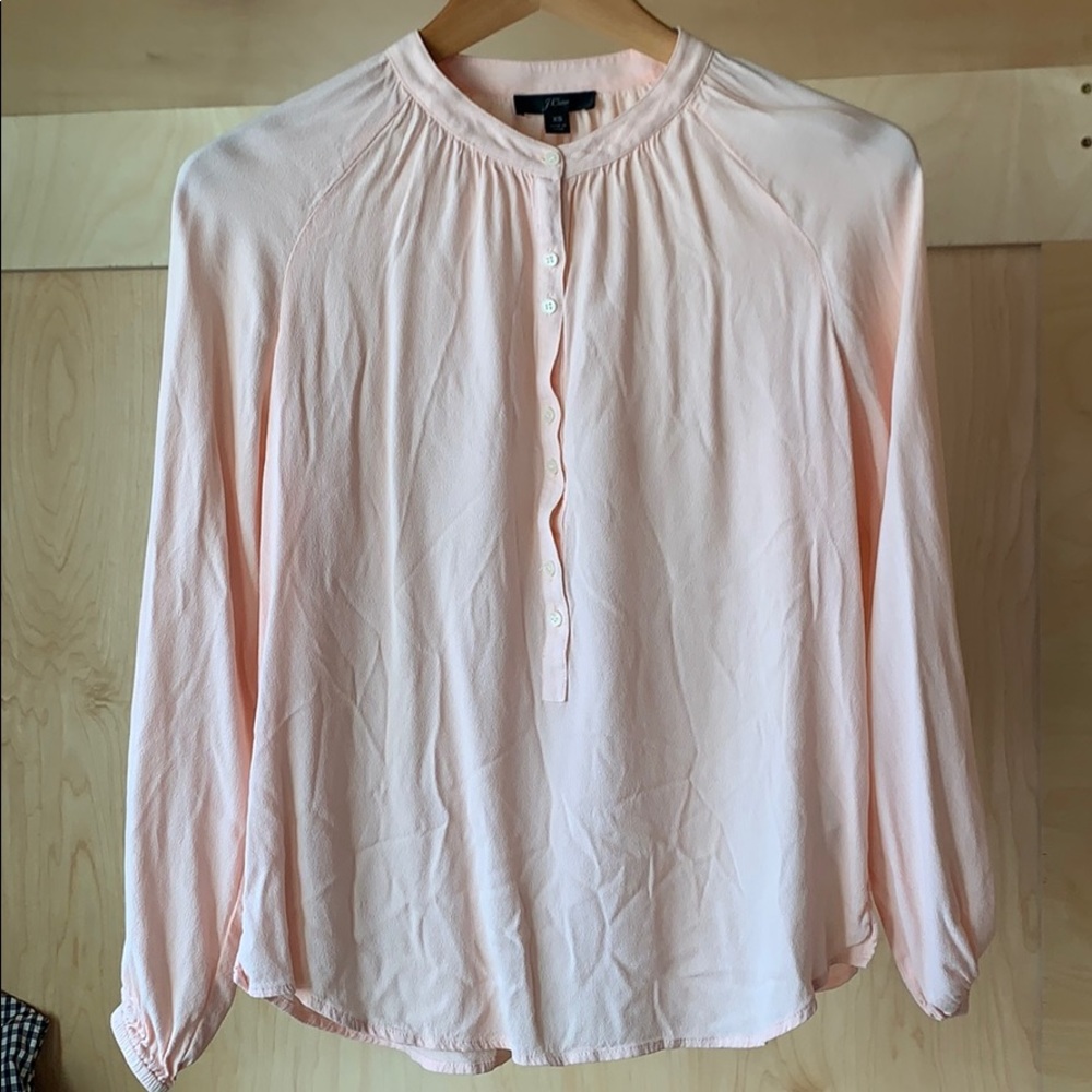 JCrew drapery blouse